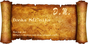 Donka Mónika névjegykártya