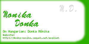 monika donka business card